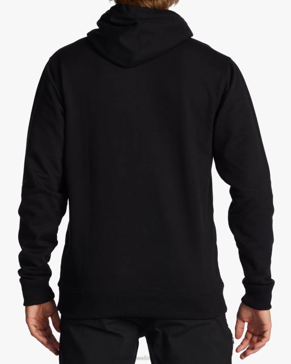 Men Black Billabong All Day Organic Pullover Hoodie 80P8279