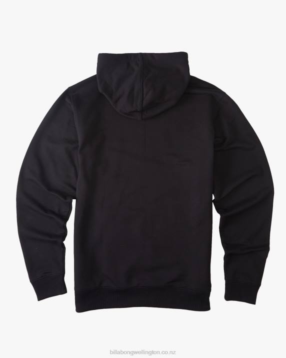 Men Black Billabong All Day Organic Pullover Hoodie 80P8279