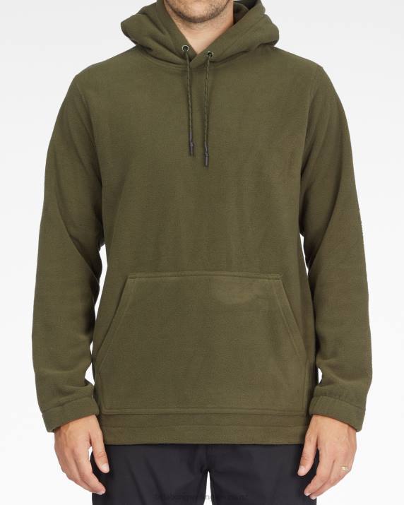 Men Dark Olive Billabong A/Div Furnace Pullover Hoodie 80P8562
