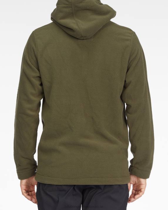 Men Dark Olive Billabong A/Div Furnace Pullover Hoodie 80P8562