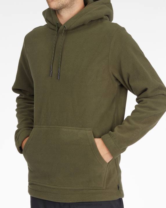 Men Dark Olive Billabong A/Div Furnace Pullover Hoodie 80P8562