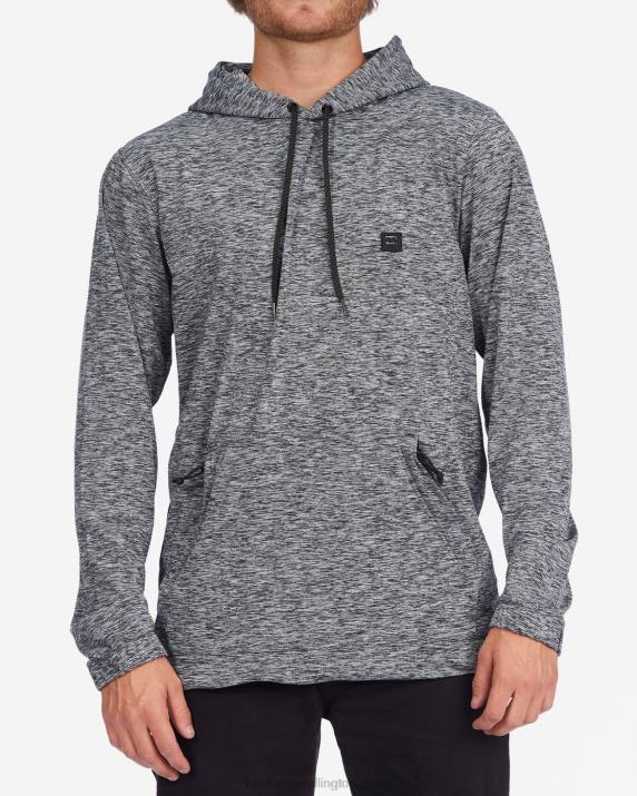 Men Grey Heather Billabong A/Div Surftrek Pullover Hoodie 80P8491