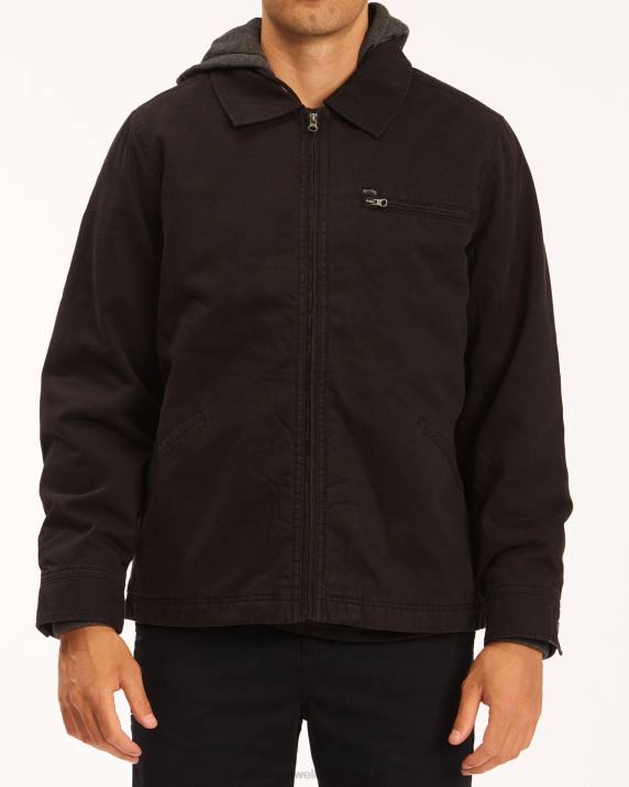 Men Black Billabong Barlow Hooded Jacket 80P8282