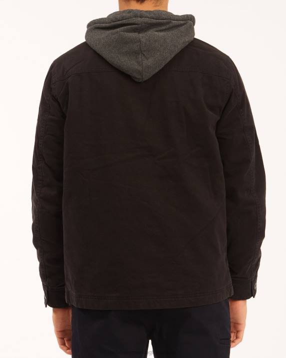 Men Black Billabong Barlow Hooded Jacket 80P8282