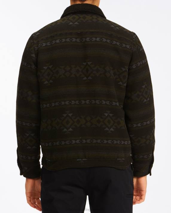 Men Black Billabong Barlow Sherpa Trucker Jacket 80P8517