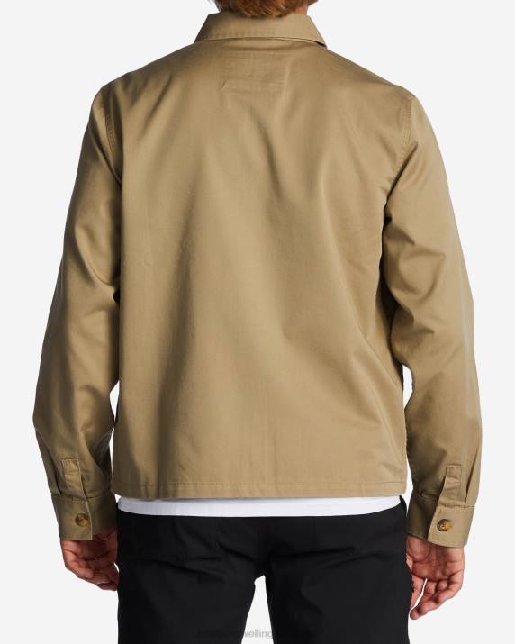 Men Khaki Billabong Station Workwear Jacket 80P8503