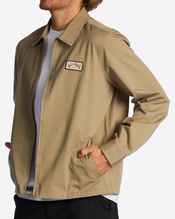 Men Khaki Billabong Station Workwear Jacket 80P8503