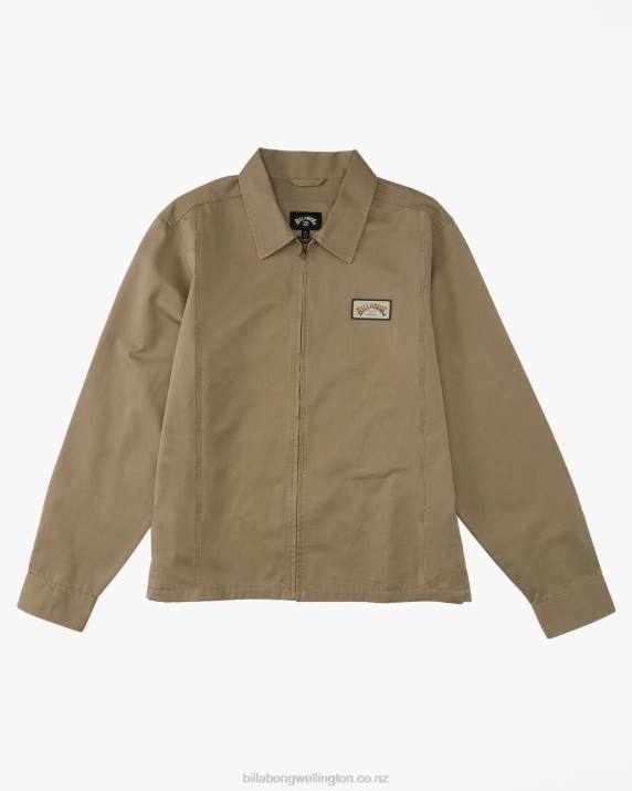 Men Khaki Billabong Station Workwear Jacket 80P8503