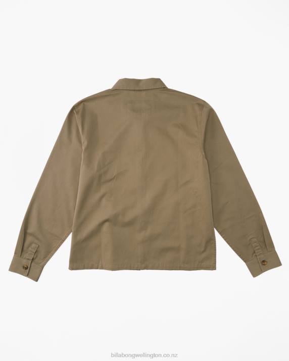 Men Khaki Billabong Station Workwear Jacket 80P8503
