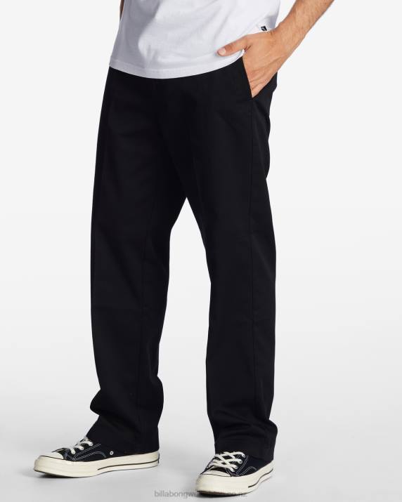 Men Black Billabong Carter Workwear Pants 80P8425