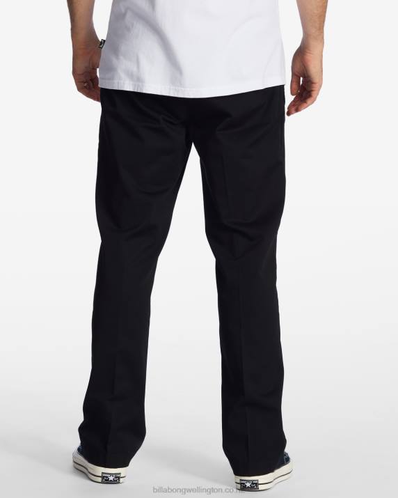 Men Black Billabong Carter Workwear Pants 80P8425