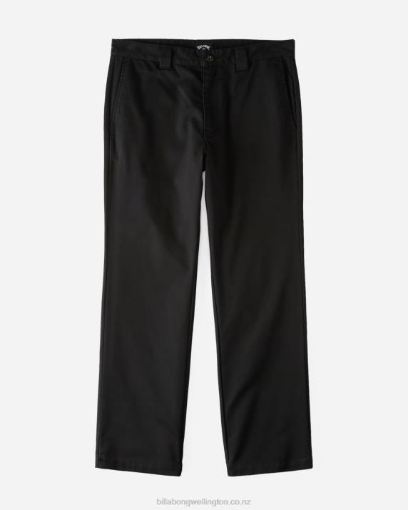 Men Black Billabong Carter Workwear Pants 80P8425