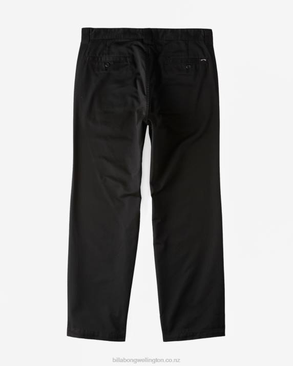 Men Black Billabong Carter Workwear Pants 80P8425