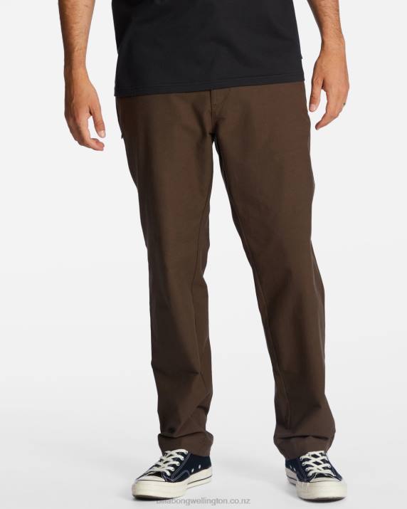 Men Coffee Billabong A/Div Surftrek Plus Organic Elastic Waist Pants 80P8243
