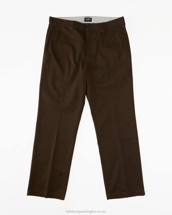 Men Dark Brown Billabong Carter Workwear Pants 80P8433