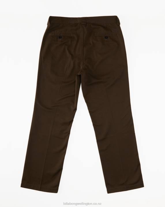 Men Dark Brown Billabong Carter Workwear Pants 80P8433