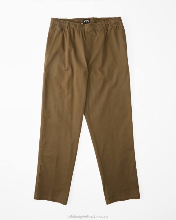 Men Military Billabong Larry Beach Elastic Waist Pants 80P8428