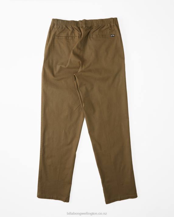 Men Military Billabong Larry Beach Elastic Waist Pants 80P8428