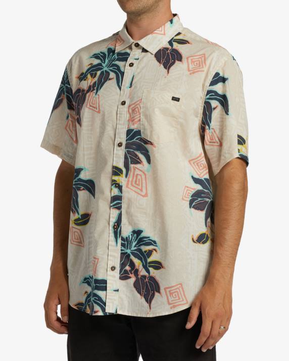 Men Bone Billabong Sundays Short Sleeve Shirt 80P8371