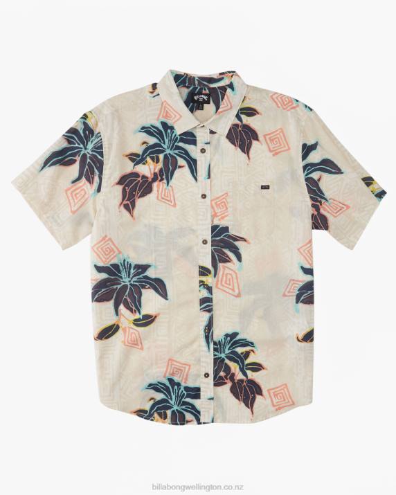 Men Bone Billabong Sundays Short Sleeve Shirt 80P8371