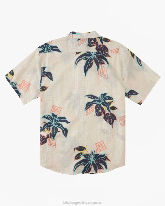 Men Bone Billabong Sundays Short Sleeve Shirt 80P8371