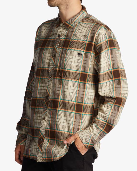 Men Chino Billabong Coastline Flannel Shirt 80P8628