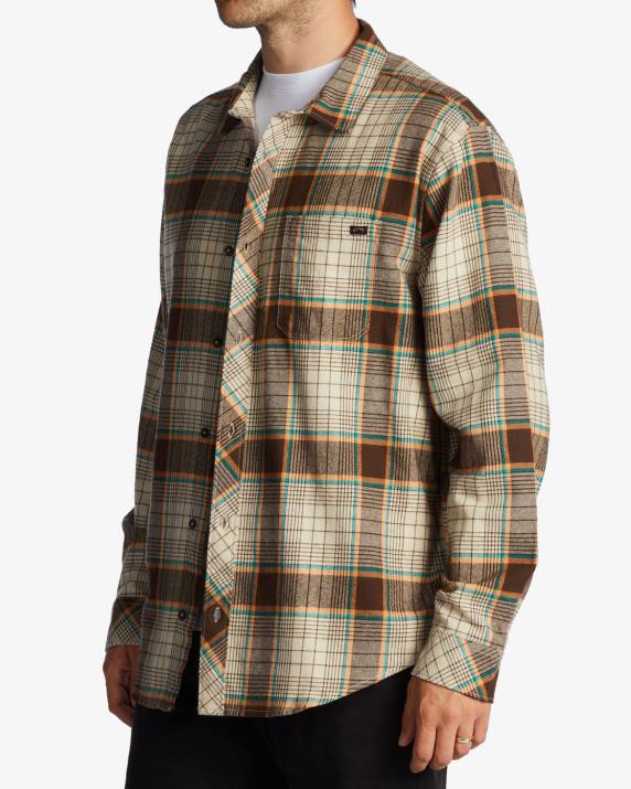 Men Chino Billabong Coastline Flannel Shirt 80P8628