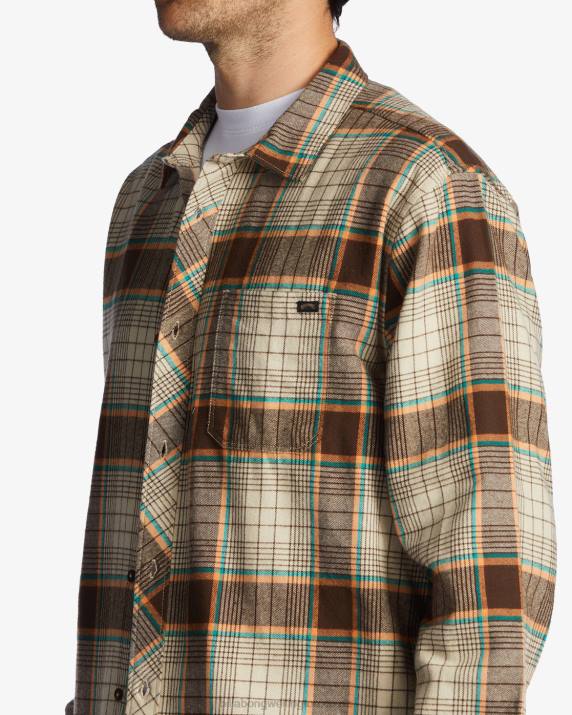 Men Chino Billabong Coastline Flannel Shirt 80P8628