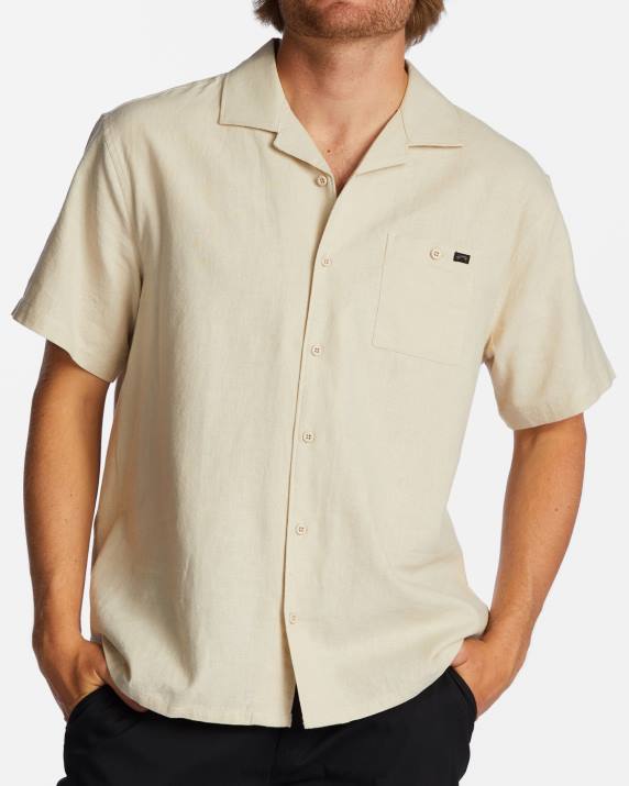 Men Chino Billabong Hemp Vacay Short Sleeve Shirt 80P8369