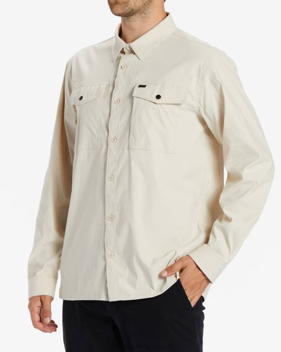 Men Chino Billabong Surftrek Tech Long Sleeve Shirt 80P8493