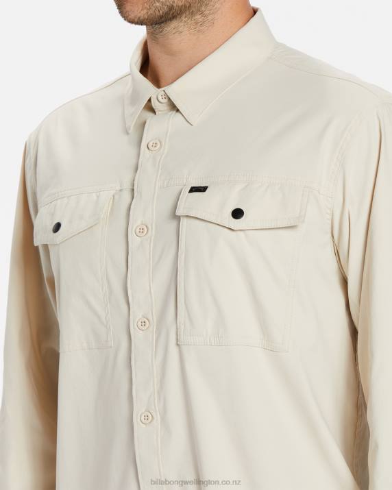 Men Chino Billabong Surftrek Tech Long Sleeve Shirt 80P8493