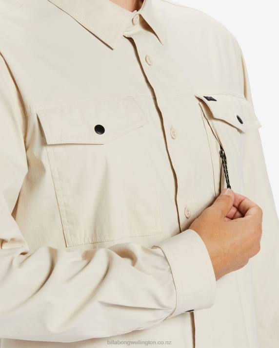 Men Chino Billabong Surftrek Tech Long Sleeve Shirt 80P8493