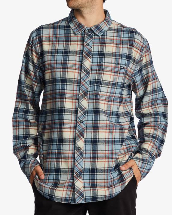 Men Cloud Billabong Coastline Flannel Shirt 80P8548