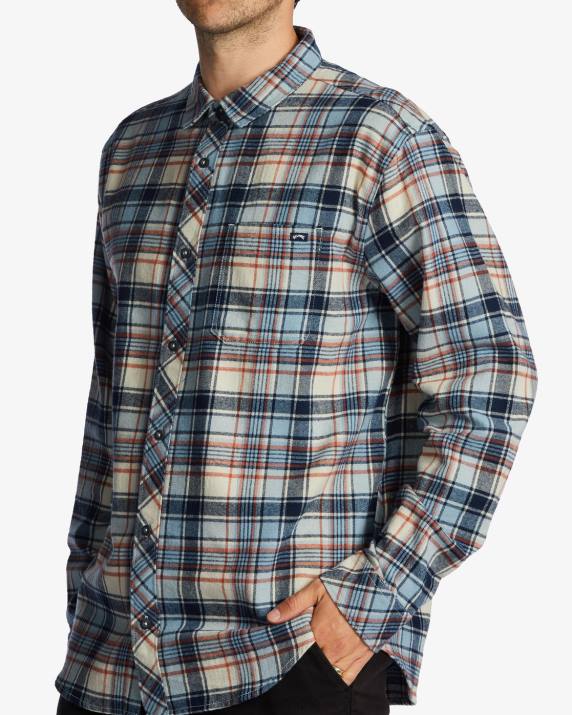 Men Cloud Billabong Coastline Flannel Shirt 80P8548