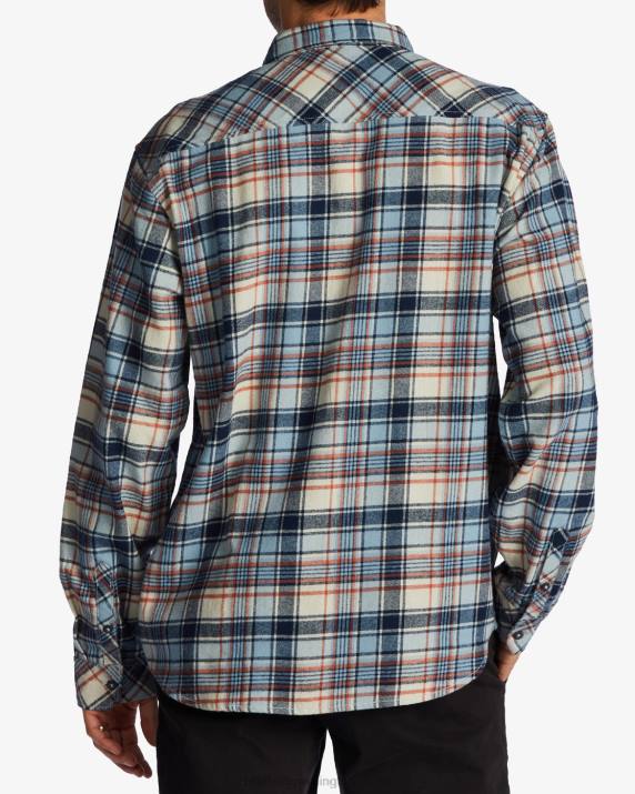 Men Cloud Billabong Coastline Flannel Shirt 80P8548