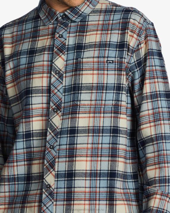Men Cloud Billabong Coastline Flannel Shirt 80P8548