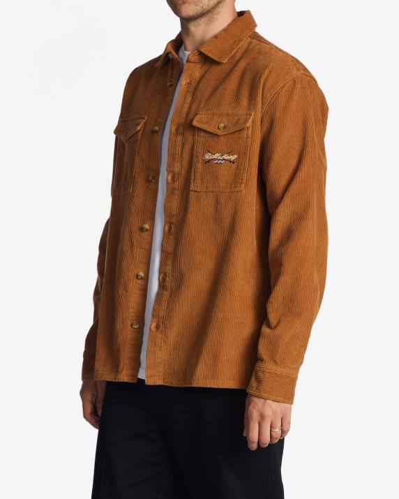 Men Earth Billabong Bong Days Long Sleeve Shirt 80P8611
