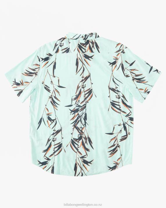 Men Mint Billabong Sundays Short Sleeve Shirt 80P8610