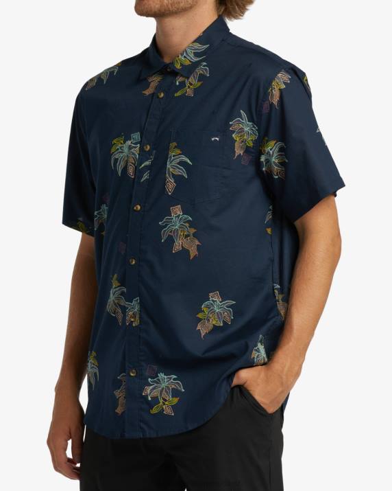 Men Night Billabong Sundays Mini Short Sleeve Shirt 80P8375