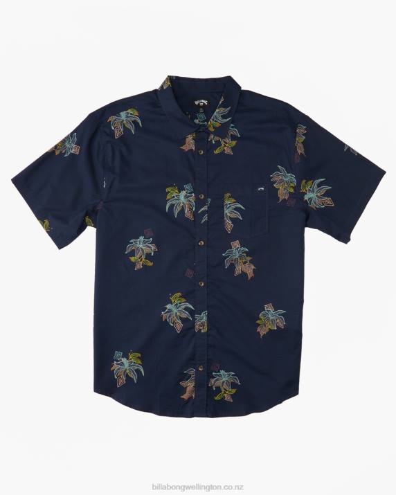 Men Night Billabong Sundays Mini Short Sleeve Shirt 80P8375