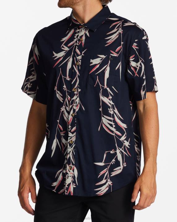 Men Night Billabong Sundays Short Sleeve Shirt 80P8567