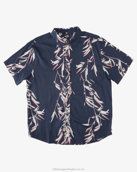 Men Night Billabong Sundays Short Sleeve Shirt 80P8567