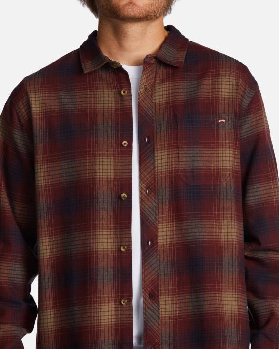 Men Port Billabong Coastline Flannel Shirt 80P8569