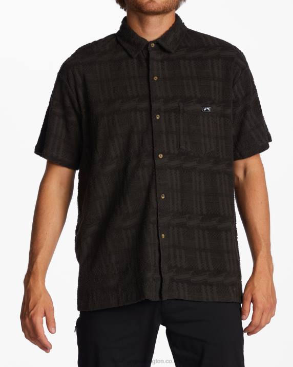 Men Raven Billabong Loafer Short Sleeve Shirt 80P8606