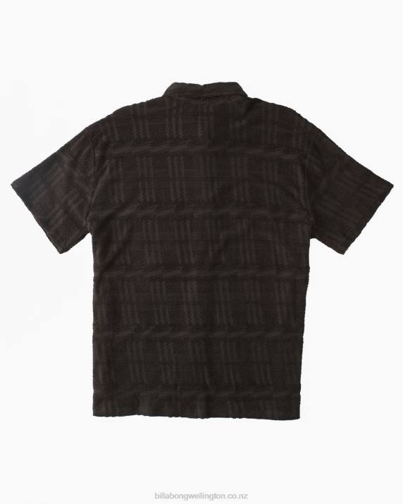 Men Raven Billabong Loafer Short Sleeve Shirt 80P8606