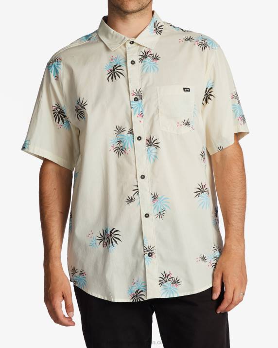 Men Stone Billabong Sundays Mini Short Sleeve Shirt 80P8588