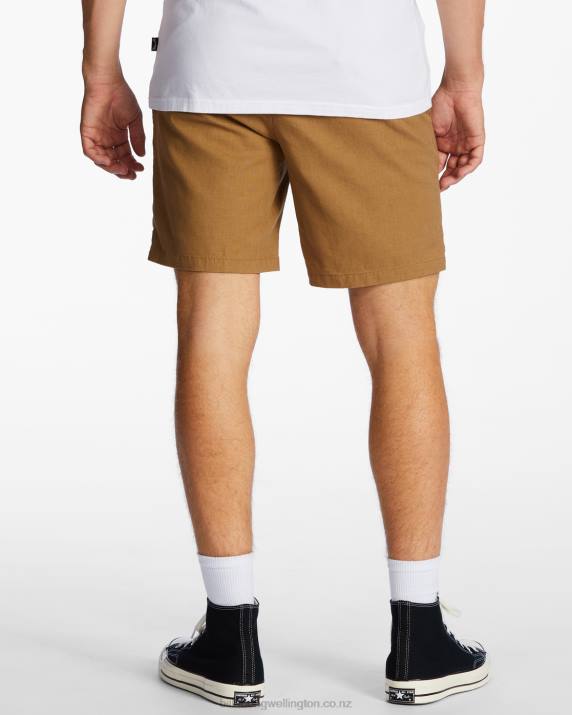 Men Ermine Billabong Surftrek Hemp Technical Elasticized Shorts 80P8466