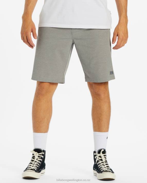 Men Grey Billabong Crossfire Submersible Shorts 21'' 80P8265
