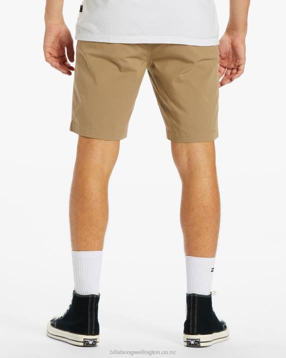 Men Khaki Billabong Carter Performance 20'' Shorts 80P8553