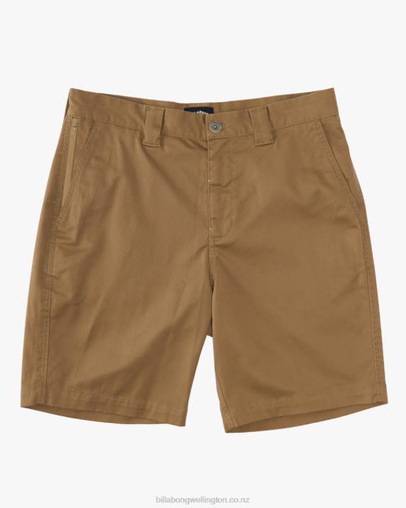 Men Khaki Billabong Carter Performance 20'' Shorts 80P8553